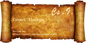 Csont Ibolya névjegykártya