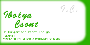 ibolya csont business card
